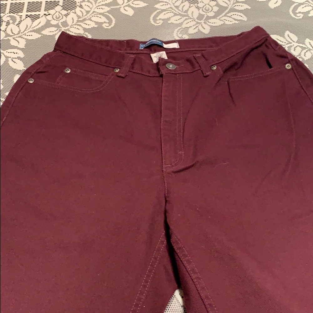 Liz Claiborne Burgundy Jeans Size 12 Skinny